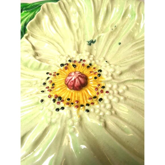 Dish Carlton ware yellow poppy/buttercup flower hand painted vintage - Picture 7 of 11